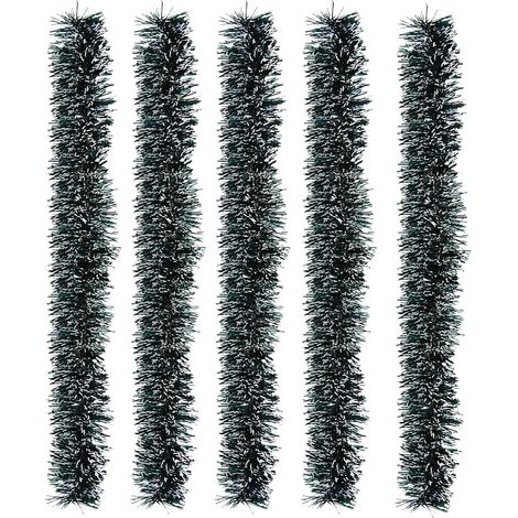 5pcs Guirlandes de Noël, 10M Décoration de Guirlande de Sapin de Noël, Pour Intérieur/Extérieur (1/5)
