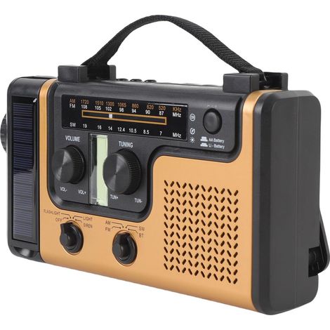 Luocute Radio météo d'urgence, solaire à manivelle AM FM SW avec (1/5)