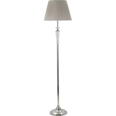 Lampada da Terra Silvery con paralume grigio CM Ø40x164