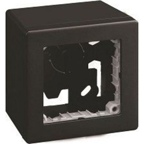 Scatola da superficie compatta SIMON 270 con 1 elemento nero opaco