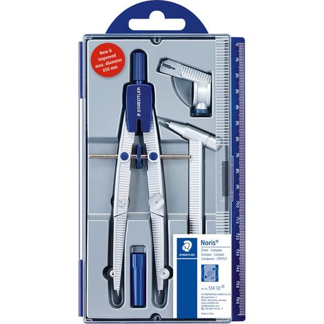 Staedtler Compasso 550 02 con Astuccio e Accessori per Scuola (1/4)