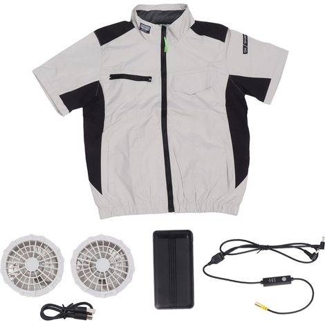 Gilet ventilateur été rafraîchissant homme femme avec batterie 20000mAh, vêtement climatisé XL, style léger (1/5)