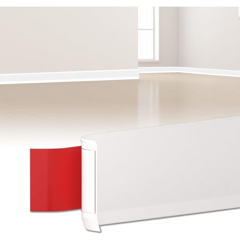 Plinthe Souple Autoadhésive Blanc Pvc Plinthe Adhesive 80x20mm 6m (1/5)