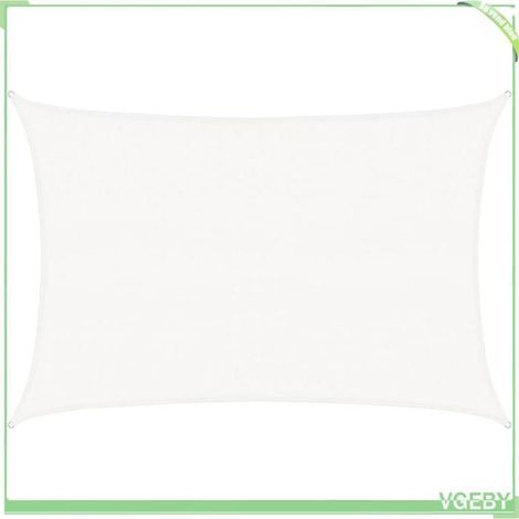 Voile d'ombrage - FAFEICY - 311241 - 4,5x3,5 m - 160 g/m² - Blanc anti-UV (1/5)