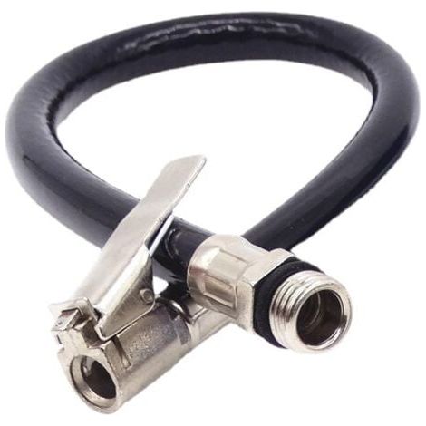1 pièces pneu mandrin gonfleur pompe tuyau véhicule pneu gonfleur tuyau haute qualité pneu gonfleur tuyau noir caoutchouc remplissage pneu Air tuyau (1/4)