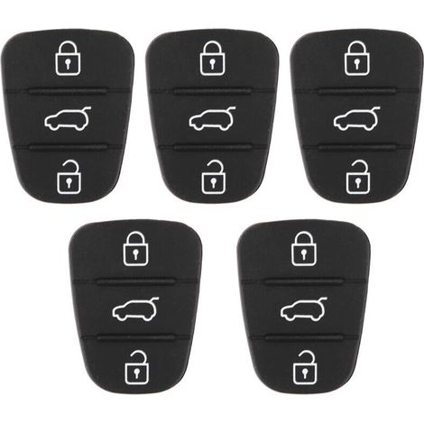 piezas de repuesto de goma para llaves de 3 botones para Hyundai Fit para Kia (sin letra)