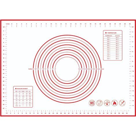 Tapis de pétrissage silicone grand format, tapis cuisson pour pâte, macarons, farine, découpe et protection thermique cuisine (1/5)