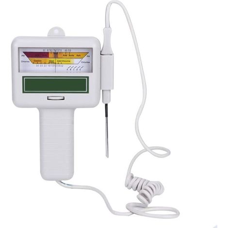 PH-mètre Numérique, Stylo de Test de la Qualité de eau, Mètre de Niveau de Chlore, Testeur de Chlore Résiduel Portable, Compteur de Détection de la Qualité de eau pour Piscine, Spa, Outil de Test (1/5)