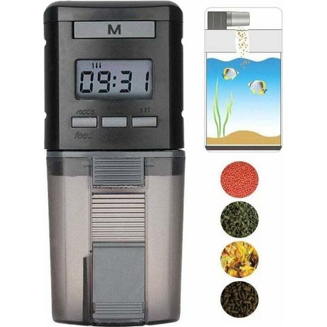 EASYCOMFORT Distributeur automatique de nourriture pour poisson d'aquarium avec minuterie, mangeoire programmable pour aquarium (1/5)
