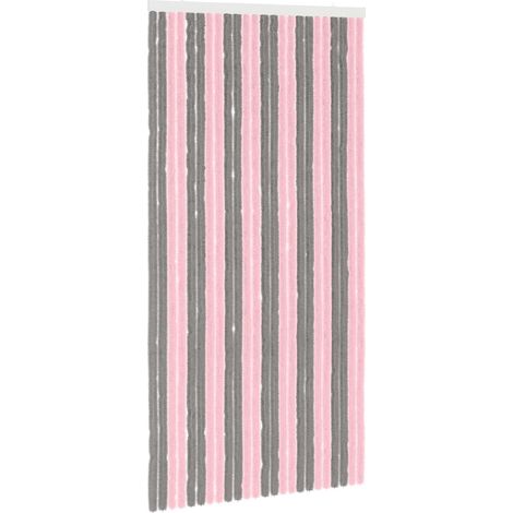 Tenda per insetti in chenille Grigio Argento e Rosa vidaXL (1/5)