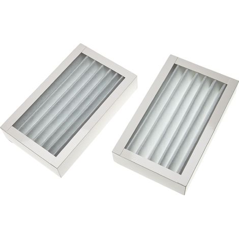 vhbw 2x Filter G4 kompatibel mit Zehnder ComfoAir 150 Flat Lüftungsgerät - Filterset, 25 x 15 x 9 cm Weiß