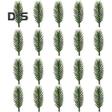 20 aiguilles de pin artificielles réalistes, sans arrosage, pour compositions florales DIY, décoration de mariage et de fête.8 cm (1/5)