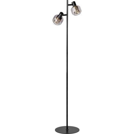 OSRAM OSRAM Lampadaire Décor Firefly, 2x Version E14, Noir, Acier/Verre, Câble textile, Design industriel