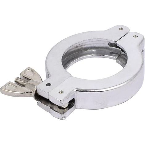 Écrou papillon en aluminium KF40 à bride à dégagement rapide pour tube à vide, couleur argent (1/4)