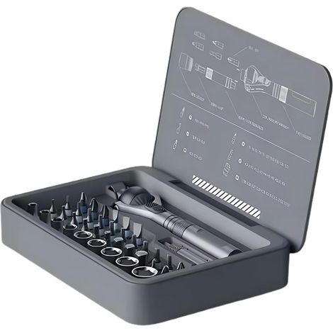 Jeu De Tournevis Aimanté À Cliquet - Jeu De Tournevis Portable 40 En 1 - (1/5)