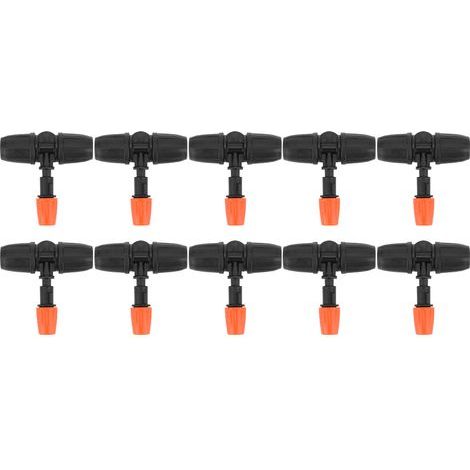 Garten-T-Stück mit verstellbarer Sprühdüse, 10 Stück, für 8/12-Zoll-Schläuche, Bewässerungszubehör (1/5)