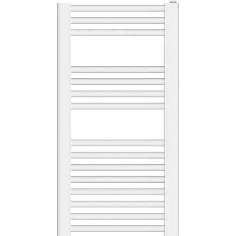 Irsap – Sèche-serviette eau chaude étroit 324 W – Dimensions 818 x 430 x 126 mm – Tubes ronds Ø23 mm – Protection IP44 pour milieu humide