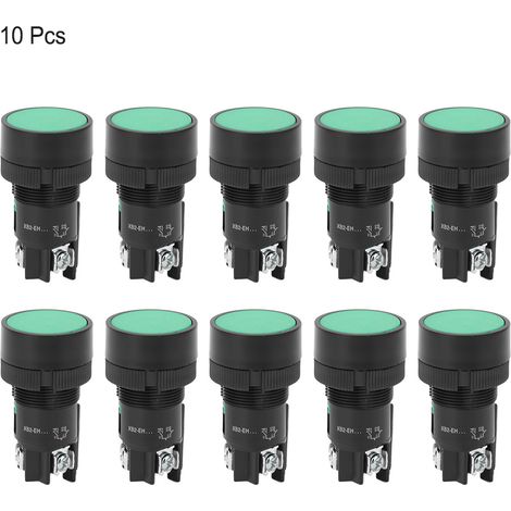 10 boutons-poussoirs XB2 EH, interrupteurs de commande série 660 V 10 A à verrouillage automatique (vert EH135)