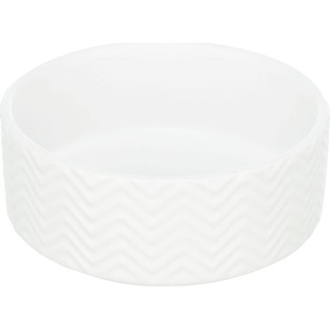 Mangeoire en céramique Blanche 0,4 l/Ø 13 cm pour chien (1/2)