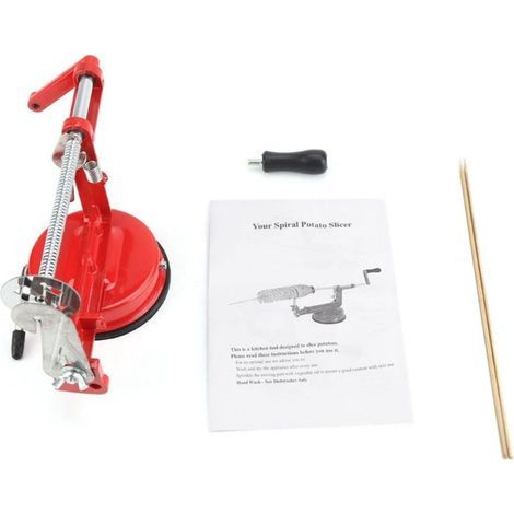 Stainless steel crank handle, manual spiral potato chip maker, twist cutter, suction base, kitchen tool (1/5)