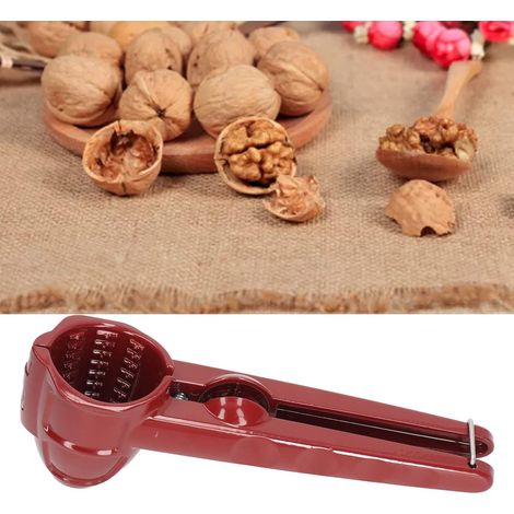 Casse-Noisette Outil Aluminium Multifonction Coupe Rouge Ouvre-Noix Casse-Noisette Décortiqueur Casse-Noisette Gadgets pour Noix De Noix Châtaigne Graines De Melon