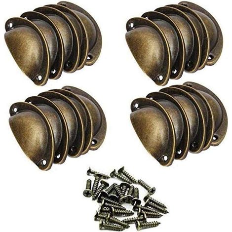20 Pcs Poignée de Coquille Vintage 82mm Antique Coquille Fer Poignée de Porte Bouton Tiroir pour Meuble Cuisine Placard Cabinet Apothicaire Armoire,Poignée de Coquille Vintage pour Tiroir Armoire Meub (1/5)