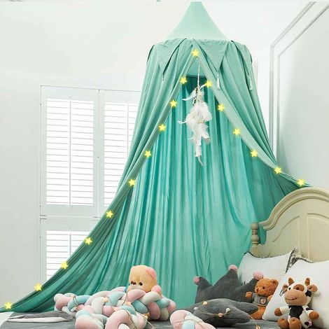 1 Ciel de lit, polyester, dôme rond, moustiquaire intégrée, chambre enfant (1/5)