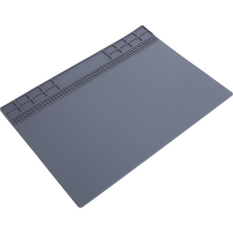 Tapis en caoutchouc antidérapant gris pour table de réparation de montres et accessoires d'entretien pour horlogers. (1/5)