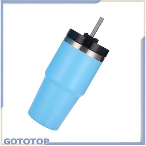 tasse de gobelet Gobelet isolé sous vide en art mazagran Bleu 20oz Intérieur 80mm/3,1 pouces Extérieur 87mm/3,4 pouces (1/4)