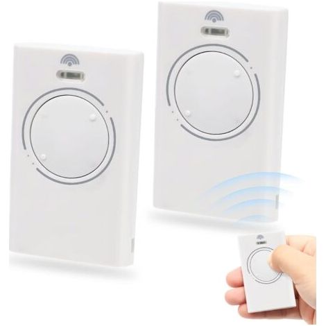 Muntra-Lot de 2 télécommandes de portail universelles 868 MHz à 2 canaux, compatibles avec les modèles XT2 868 SLH LR, blanches. (1/5)