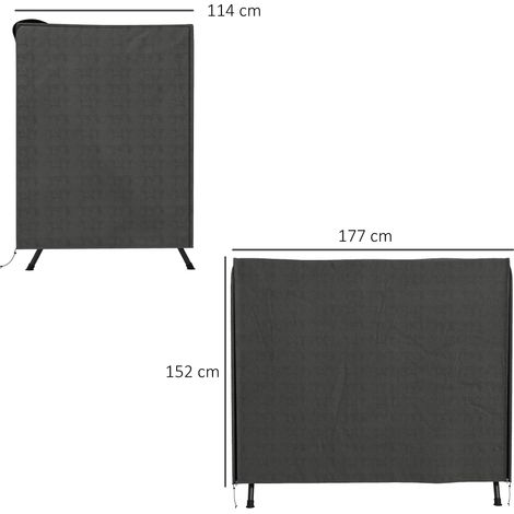 Housse de protection pour balancelle Hollywood 3 places, imperméable et résistante à l'hiver, en bâche anti-UV et tissu Oxford 420D indéchirable, 177 x 114 x 152 cm, gris foncé. (1/5)