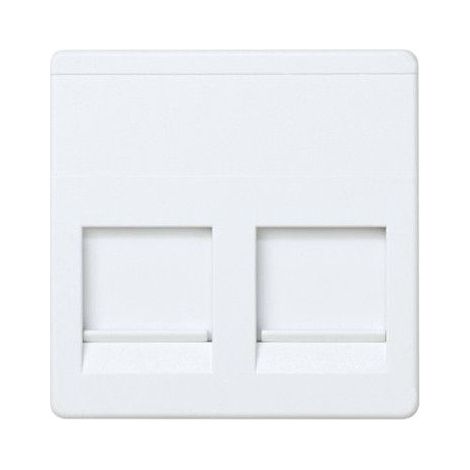 Adaptateur plat 2 connecteurs largeur voix et données Simon 27 BLANC 27486-35