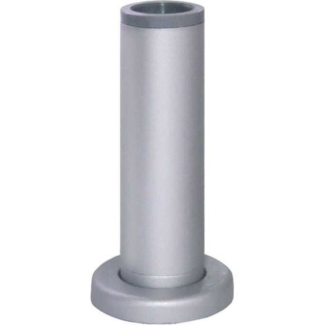 PIEDE CILINDRICO IN METALLO REGOLABILE D35 B60 H150 FINITURA ALLUMINIO (1/2)
