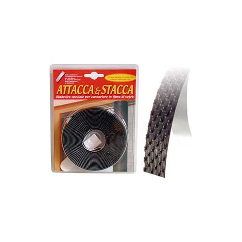 NASTRO VELCRO ADESIVO PER ZANZARIERA- - mt. 6,6 - 3 blister SANGIORGIO