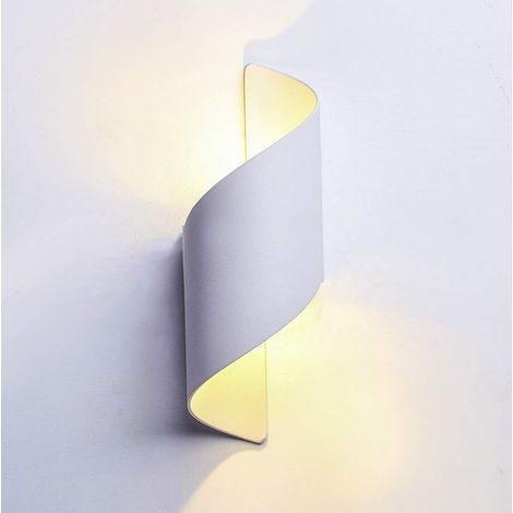 AMXCNOY Appliques murales LED modernes 10 W avec éclairage orienté vers le haut et vers le bas, pour usage intérieur et extérieur, étanches IP65, avec boîtier en aluminium, lumière chaude 3000 K, coul (1/5)