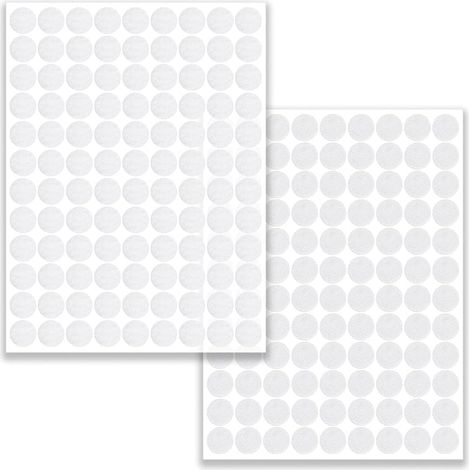 200 Capsules 100 Paires Scratch autocollant Pastille scratch adhésif 10mm (Blanc) (1/5)