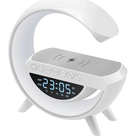 Kabellose Lautsprecher mit Ambiente-Nachtlicht und Bass, Tischwecker, Nachttischlampe, mehrfarbiges LED-Nachtlicht (1/4)