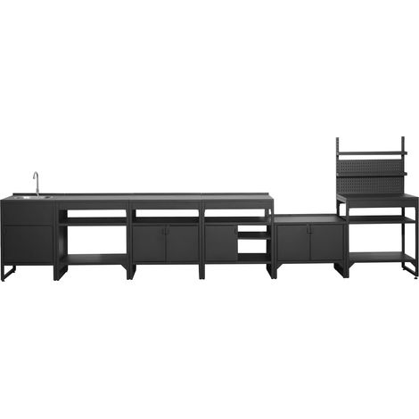 sweeek - Outdoor-Küche 6 Module Edelstahl