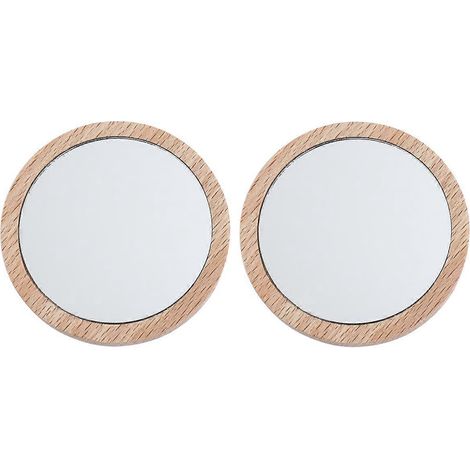 Lot de 2 miroirs de maquillage ronds et portables Elm Mini (6,5 cm et 7,5 cm).-M (1/4)