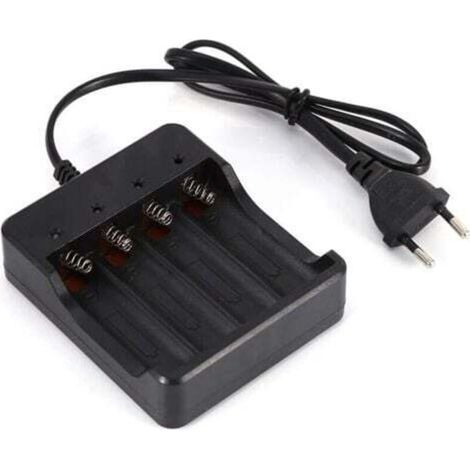 Chargeur de Batteries 4 emplacements pour piles lithium-ion 18650 – Fonction anti-retour, prise UE, qualité supérieure (1/5)