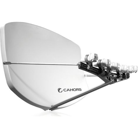 Cahors – Antenne parabolique multisatellite 4 supports LNB – Réception jusqu'à 6 satellites – Fixation sur mât ø 40 à 60 mm – 140955 (1/2)