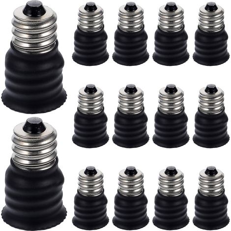 15 adaptateurs pour ampoules, convertisseurs de base de lampe de lustre, adaptateurs de douille (E12 vers E14)
