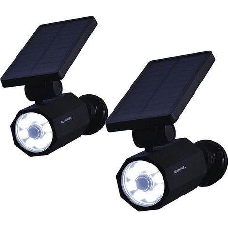 Bionic Spotlight Deluxe LED-Solarstrahler mit 7,6 m Reichweite, Bewegungsmelder, wasserdicht und frostbeständig, für den Außenbereich (Schwarz), Einheitsgröße (1/4)