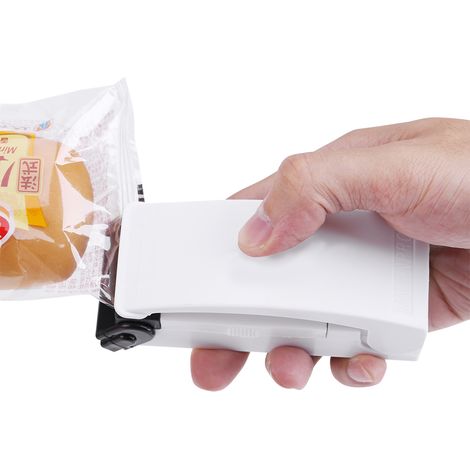 Mini machine à sceller les emballages ménagers, sachets de goûter, scelleuse thermique pour sacs en plastique, rangement de cuisine (piles non incluses) (1/5)