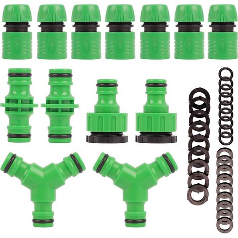 Raccord Rapide Tuyau Arrosage - Double Mâle ABS - Compatible 12 mm Intérieur / 16 mm Extérieur - 1 Pièce (1/5)
