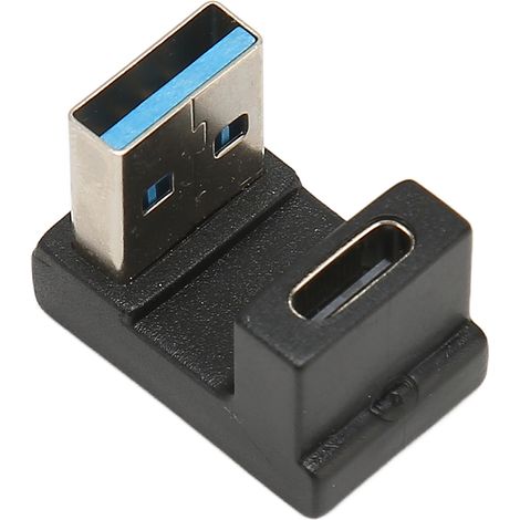 Adaptateur USB mâle en forme de U vers USB femelle 10 Gbit/s, type CU, pour chargeur mural d'ordinateur portable et batterie externe. (1/5)