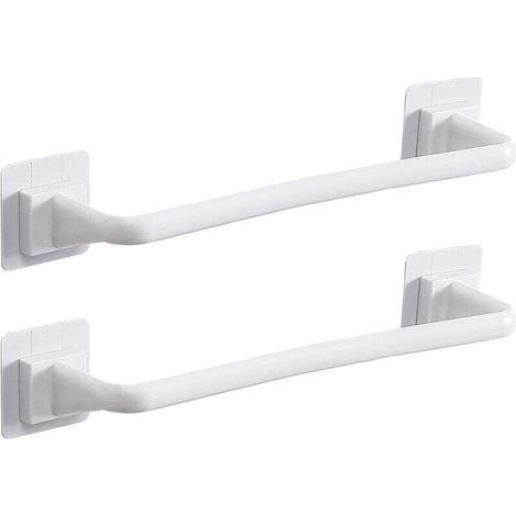 Set mit 2 wandmontierten Handtuchhaltern aus Kunststoff für Blumentopfdeckel, Badezimmeraccessoires, Küche, Bad, Toilette (1/3)