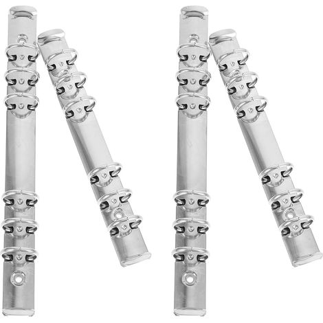 Pinces à reliure en acier inoxydable argenté, lot de 4, pour la