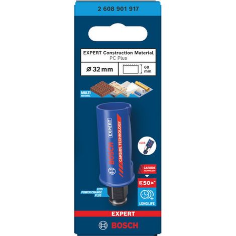 Bosch EXPERT Lochsäge Construction Material Power Change Plus, 32 x 60 mm (1/5)