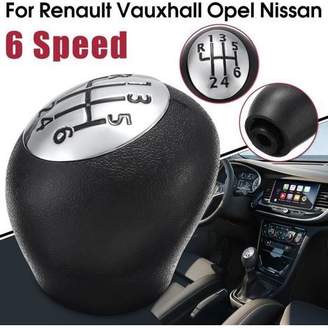 6-Vitesse Pommeau Levier de Vitesse Pour RENAULT Trafic Vauxhall Vivaro-Ywey